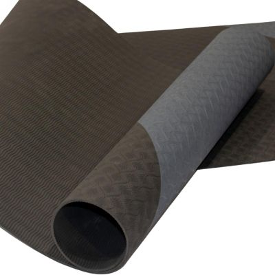 4. ENERO FIT ANTI-SLIP TPE YOGA AND FITNESS MAT, GRAY-BLACK