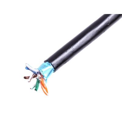 DIGITUS outdoor installation cable, gel-filled, cat. 5e, F/UTP, AWG 24/1, PE, 305m, black, spool