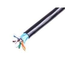 DIGITUS outdoor installation cable, gel-filled, cat. 5e, F/UTP, AWG 24/1, PE, 305m, black, spool
