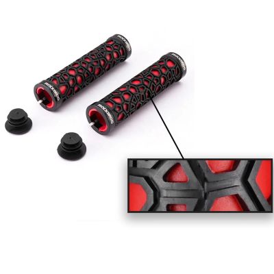 3. Rockbros 2017-14ARD bicycle grips - black and red