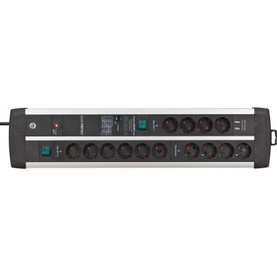 2. Brennenstuhl 1392000232 3 m power strip 14 x network sockets Indoor Black, Silver