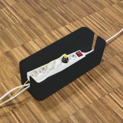 4. LogiLink KAB0077 cable organizer Universal Cable box Black 3 pcs.