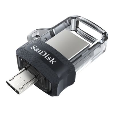 12. Pendrive SanDisk ULTRA SDDD3-128G-G46 (128GB; microUSB, USB 3.0; gray)