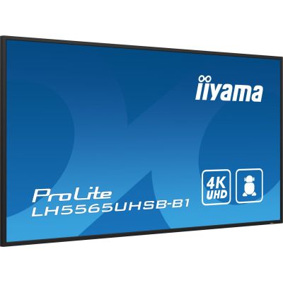 6. iiyama LH5565UHSB-B1 signage display Kiosk 138.7 cm (54.6") LED Wi-Fi 800 cd/m2 4K Ultra HD Black Built-in processor Android 11 24/7