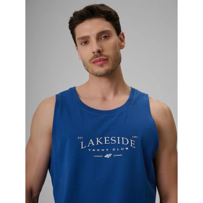 4. Men's regular sleeveless shirt with print 4F 4FRSS26TSLEM331-033S