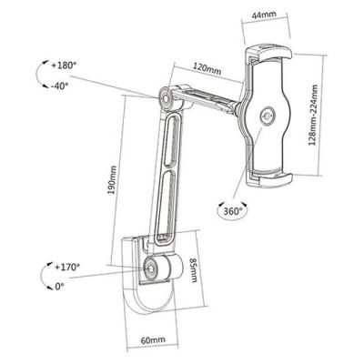 4. Techly ICA-TBL 2802 Holder Passive Tablet/UMPC Holder Black