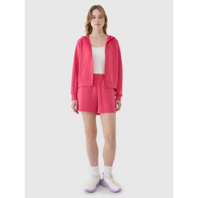 3. Women's sweatshirt with zipper and modal 4F 4FWSS25TSWSF1577-54S