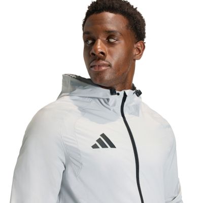 4. Men's adidas Tiro 26 Travel Windbreaker Jacket Light Gray KD3336