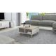 LOTTA 60 coffee table, white + sonoma oak
