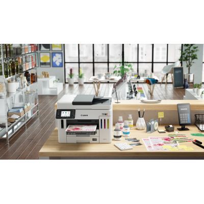 82. Canon MAXIFY GX 7150 Printer, Inkjet, Color Printing, 600 x 1200 DPI, A4, Direct Print, White