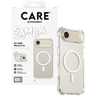 4. CARE by PanzerGlass Fashionable Samba Case w. White MagSafe for iPhone Air - Transparent
