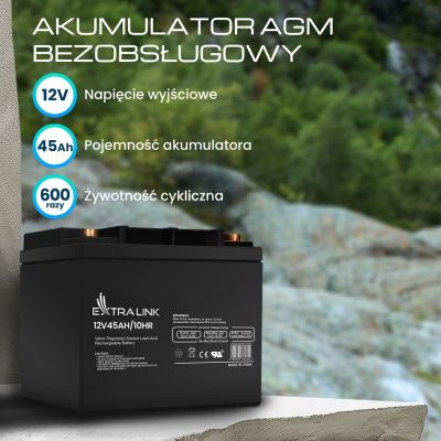 19. EXTRALINK BATTERY BATTERY ACCUMULATOR AGM 12V 45