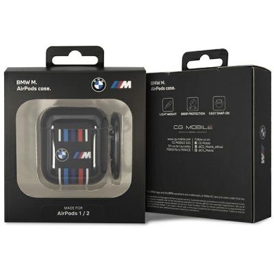 3. BMW BMA222SWTK AirPods 1/2 cover black/black Multiple Colored Lines
