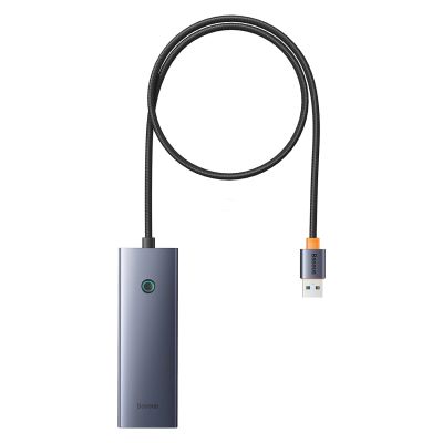 2. Baseus UltraJoy Series USB-A hub 4xUSB-A 3.0 1xUSB-C 5V 50cm - gray