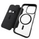 10. Puro Book Mag MagSafe Leather Case with Flap and Card Slot for iPhone 16 Pro - Black