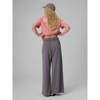 2. Women's wide-leg sweatpants 4F 4FRAW26TTROF2050-24S