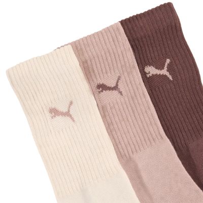 2. Puma Crew Socks 3 Pairs Brown, Pink, Beige 880355 39