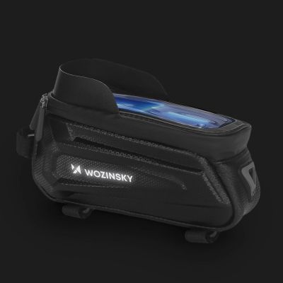 7. Wozinsky Bike Frame Bag with Phone Case 1.7L Black (WBB28BK)