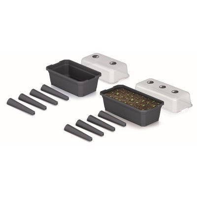 6. STANDING GREENHOUSE SEEDBED RESPANA SET ECOLINE 74.6x77.7x36.8CM ANTHRACITE