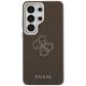 3. Guess Grained Big 4G Metal Logo Case for Samsung Galaxy S26 Ultra - Brown