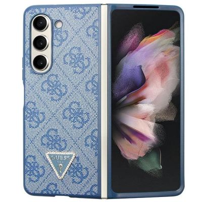 Guess 4G Triangle Strass Case for Samsung Galaxy Z Fold 5 - Blue