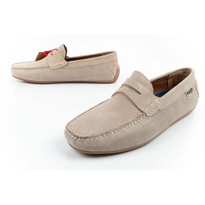 8. Wrangler men's shoes Maifield Suede moccasins, natural leather, beige