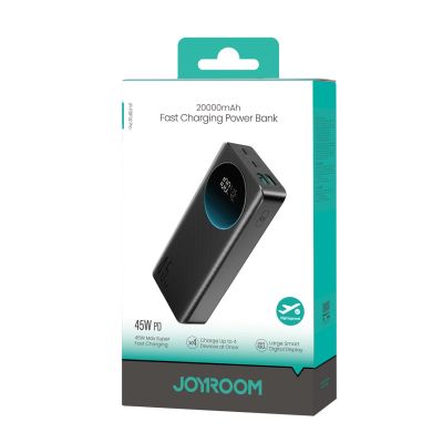 7. Joyroom JR-PBF02 Pro 20000 mAh 45W Powerbank with Digital Display 2x USB-A 2x USB-C - Black