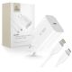 Tech-Protect NC20W Wall Charger with 100 cm USB-C / Lightning Cable - White