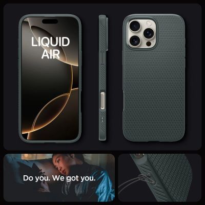12. Spigen Liquid Air Case for iPhone 16 Pro Max - Green