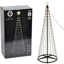 DECORATIVE CHRISTMAS TREE 370LED SUPER WARM WHITE 210CM BLACK