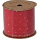 2. RIBBON GOLDEN DOTS 6.3CMx3M RED