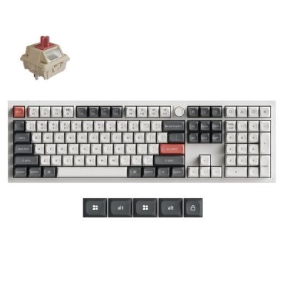 2. Keychron Q6 Ultra 8K Keyboard Universal USB + RF Wireless + Bluetooth White