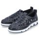 36. Leather openwork shoes Rieker W RKR652, navy blue