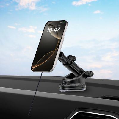 8. Tech-Protect MM15W-V9 Car Holder with MagSafe for Dashboard and Air Vent 15W - Black