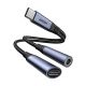 7. Joyroom SY-C02 2in1 DAC adapter USB-C to USB-C / 3.5 mm mini jack - black