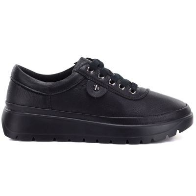 6. Comfortable black women's leather shoes Vinceza 79367