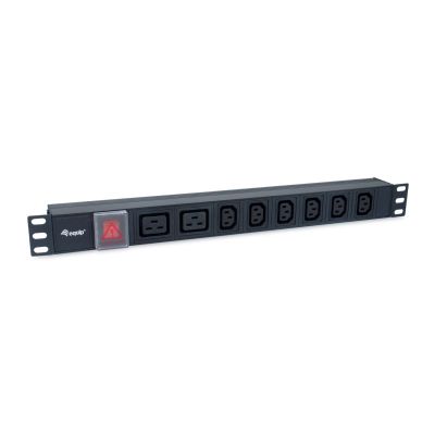 Equip 333316 PDU Power Distribution Unit 8 x Network Socket 1U Black