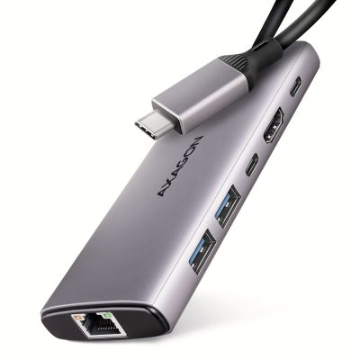 8. Axagon HMC-6G2L Wired Docking Station USB 3.2 Gen 2 (3.1 Gen 2) Type-C Aluminum
