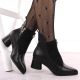 12. D&amp;A S.Barski Premium Collection W OLI232A black high-heeled ankle boots