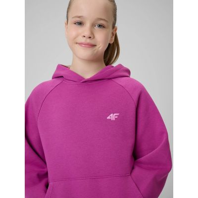 6. Girls' loose sweatshirt with hood 4F 4FJRSS26TSWSF3040-53S