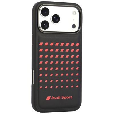 2. Audi Sport Synthetic Leather MagSafe Case for iPhone 18 Pro Max / 17 Pro Max - Black