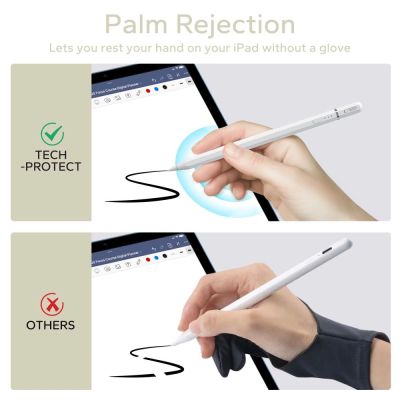 8. Tech-Protect Digital Magnetic Stylus Pen 3 Magnetic for iPad Tablet - White