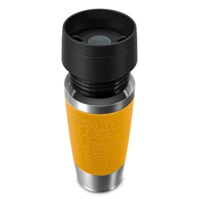 2. EMSA Travel Mug Classic 36 ml Stainless Steel, Yellow