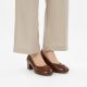 5. Women's pumps, brown block heels, Potocki SZ12788