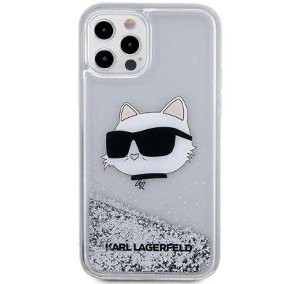 3. Karl Lagerfeld KLHCP12MLNHCCS iPhone 12/ 12 Pro 6.1" silver/silver hardcase Glitter Choupette Head