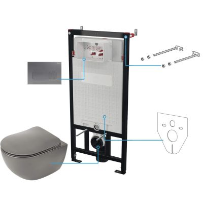 6-in-1 concealed toilet set