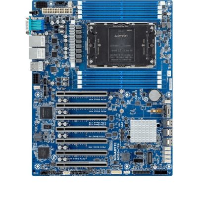 2. Gigabyte MS03-CE0 motherboard 1x LGA4677 Intel Xeon Scalable 4/5gen C741 (8x DIMM, 3x SlimSAS (12x SATA), 1xM.2, 2x 1Gbe IPMI, ATX)
