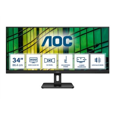 14. AOC U34E2M Computer Monitor 86.4 cm (34") 3440 x 1440 px Wide Quad HD Black
