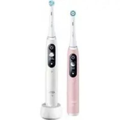 Oral-B iO 6 Duo white/pink / Electric toothbrush / with case