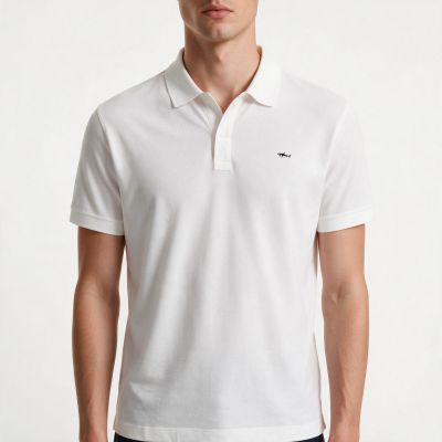 8. Paul&Shark Men's Cotton Polo Shirt White 99311001-10